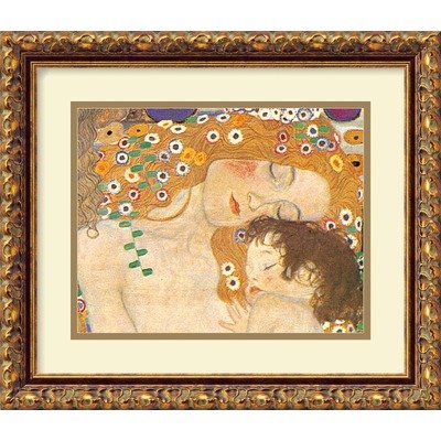 Three Ages of Woman - Mother and Child (Detail IV), 1905 Framed Art Print by Gustav Klimt, Image size: 9.62