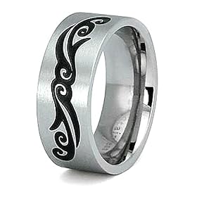 Stainless Steel Women's Ring (Sizes 5-8): West Coast Jewelry: Jewelry