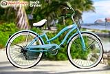 New Micargi 26 7 Speed Ladies Bike Beach Cruiser Bicycle Rover Baby Blue