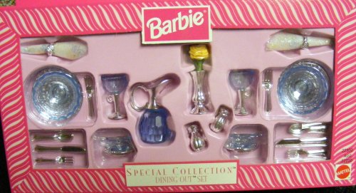 51KcP4IH7iL Barbie Special Collection Dinning Silver 1998 Accessories
