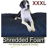 JUMBO XXXL OVER STUFF EXTRA LARGE ORTHOPEDIC 58"X50" THICK HEAVY DUTY MEMORY PET DOG BED PILLOW with 2 layer of covers