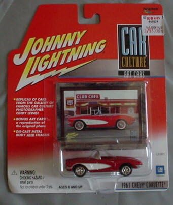 Johnny Lightning Car Culture Art Cars 1961 Chevy Corvette Convertible RED