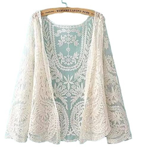 kimurea select (キムレアセレクト) レディース ファッション 総レース 花柄 刺繍 カーディガン ボレロ