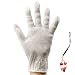 OKEBA Cut Resistant Machine Kint Gloves, Stainless Steel (white, unisex, adults average size)+One Cu