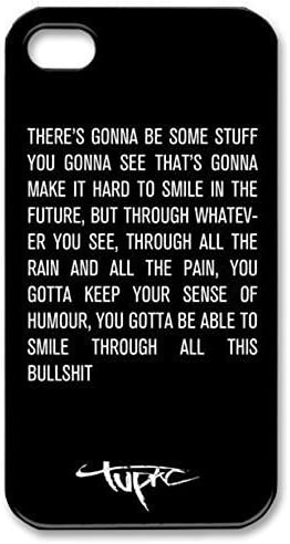 tupac shakur quotes Pattern Silicone Rubber Non-slip Protective Cover Case Skin For Apple iPhone 5 5S