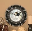 He will Cover You with His Feathers, Inspirational Wall or Tabletop Clock - Psalm 91:4 (12 inch)