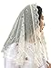 Therese Little Flower Lace Mantilla Chapel Veil Mantilla Shawl Wrap Y018 (Ivory)