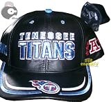 Tennessee Titans Leather Retro Snapback Cap Hat Vintage 90s Era Original