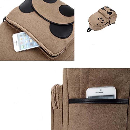 Haiyi Lightweight Portable Polyester Panda Design Cute Backpack/ School Bag/ Travel Daypack for Girls, women (Gray)