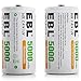 EBL C Size C Cell 5000mAh Ni-MH Rechargeable Batteries, Pack of 2