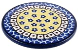 Polish Pottery Large Coaster / Hot Plate 4 1/2 Diameter
