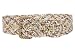 Ladies Hand Made Metallic Woven three inches Wide Braided Square buckle Belt