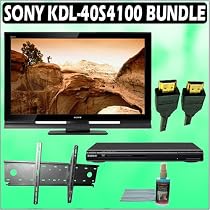 Sony Bravia S-Series KDL-40S4100 40-inch 1080P LCD HDTV + Sony DVD Player w/ Wall Mount Accessory Kit