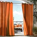 Gazebo Solid Indoor/Outdoor Grommet Top Window Panel - Orange (50x84")