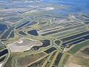 Aerial View of Mud Flats and Salt Marshes, Ile De Re, Charente Maritime, France Photographic Poster Print by Bruno Barbier, 16x12
