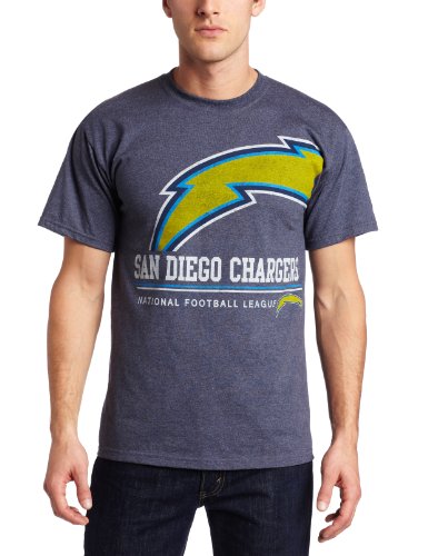 NFL Men's San Diego Chargers Submariner Short Sleeve T-Shirt (Athletic Navy Heather, Medium)
