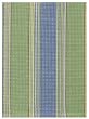 Waffle Weave 100% Cotton Green Striped Dishtowel 18" X 28" Set / 6