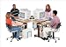 Balt 44772 Set of Four Clustable Workstations Color: Teak