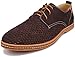 Kunsto Men's Leather Oxfords Dress Shoes Lace up Breathable Upper