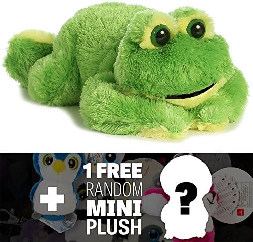Flower Frog: ~11" Aurora World Flopsie Plush + 1 FREE Aurora Mini-Plush Charm Bundle [315471]