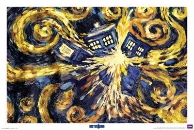 Doctor Who - TV Show Poster (Van Gogh's Exploding Tardis) (Size: 36 x 24) Poster Print, 36x24