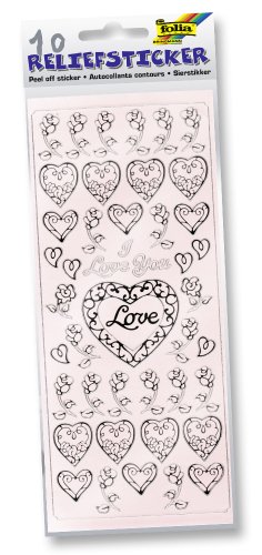 Imagen principal de Folia 1212 - Pegatinas con relieve de corazones y formas (10 láminas) [Importado de Alemania]