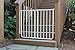 Cardinal Gates SS30OD Outdoor Baby Gate for Top of Stairs-Adjustable Outdoor Dog Gate-Aluminum Safety Gate for Kids & Pets - Can Install at Angles - 27 to 42.5 Inches Wide - White - USA Based Company