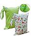 Babyfriend Baby Waterproof Washable Reusable Wet and Dry Cloth Diaper Bag,Double zippered Organizer Bag,2PCS