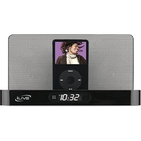 iLive IC2807 Travel Speaker and Alarm Clock with Remote Control, Carrying Bag, and iPod... by GPX