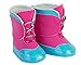 18 Inch Doll Snow Boots, Detailed Blue and Pink Snow Boots for Dolls