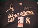 RYAN BRAUN SIGNED AUTOGRAPHED JERSEY MILWAUKEE BREWERS COA + PROOF PHOTO