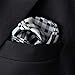 Shlax&Wing Checked Black Grey Handkerchieves Mens Neckties Hanky Pocket Square