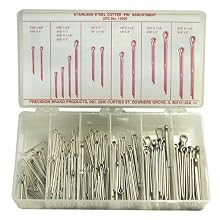 Precision Brand Stainless Steel Cotter Pin Assortment (124 pieces)