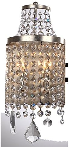 Zeev Lighting Palais Silver Coil with Anitque Gold Paint Two-Light Wall Sconce