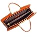 Dasein Faux Buffalo Leather Studded Expandable Hinge Handle Satchel, Shoulder Bag, Handbag, Tablet Bag, iPad Bag