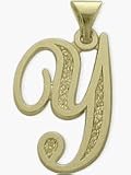 10 Karat Yellow Gold Fancy Initial Y Pendant