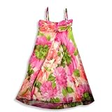 Plum Pudding Ltd - Girls Floral Dress, Pink, Multi