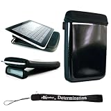 Apple iPad Accessories: Exclusive Limited Edition Tilt Stand Black EVA iCap iPad Cube Hard Nylon Case for iPad ( Compatible with all versions of iPad Touch Tablet 8GB 16 GB 32 GB 64 GB ) Case its  Tsa Compliant Checkpoint Friendly  + Includes an eBigValue (TM) Determination Hand Strap Key Chain