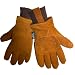 Global Glove 524 Premium Grade Russet Cow Split Freezer Glove with Knit Wrist Cuff, Work, Medium (Case of 144)
