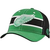 NHL Old Time Hockey Detroit Red Wings St. Patrick's Day Doherty Flex Hat - Black/Kelly Green