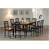 Two Tone Black Counter Height Dining Set By Coaster Furniture