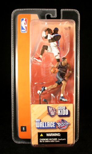 JASON KIDD / NEW JERSEY NETS & BEN WALLACE / DETROIT PISTONS * 3 INCH * McFarlane's NBA Sports Picks Series 1 Mini Figure 2-Pack