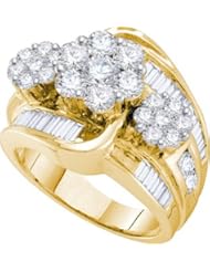 3.00CTW DIAMOND FLOWER RING