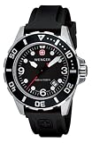 Wenger Men`s 72235 AquaGraph 100M Black Bezel Black Rubber Strap Watch