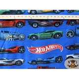 Hot Wheels Fleece Throw Blanket with Finished Edges (Blue)