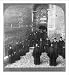 Historic Print (L): Pious monks of the Eastern Orthodox Church at door of monastery, Megaspelaeon, Greece