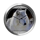 IMAGE OF Modern Wall Clock Arctic White Wolf