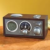 National Geographic Vintage Clock Radio with Weather