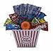Ultimate Movie Night Gift Bundle Care Package, Easter Basket, Valentines Present, Popcorn, Candy, Cookies with Snack Better Stress Ball