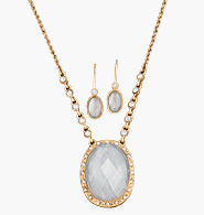 Avon White Opalesque Medallion Gift Set